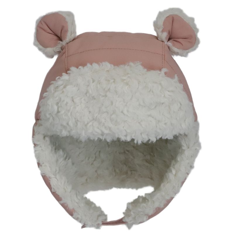 Puffer Bear Hat Rose