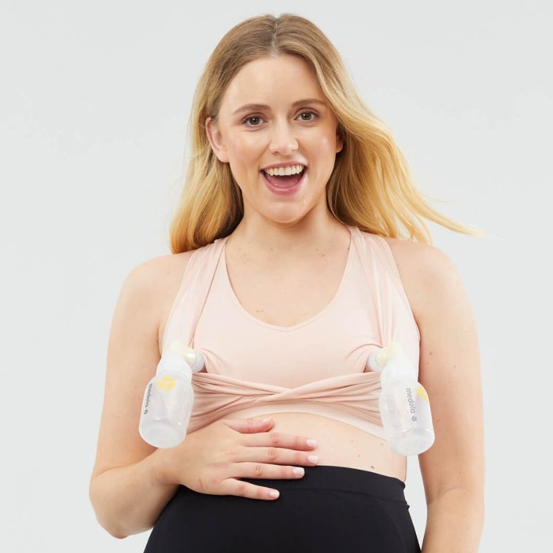 Lotus Hands-free Pumping & Nursing Bra Blush