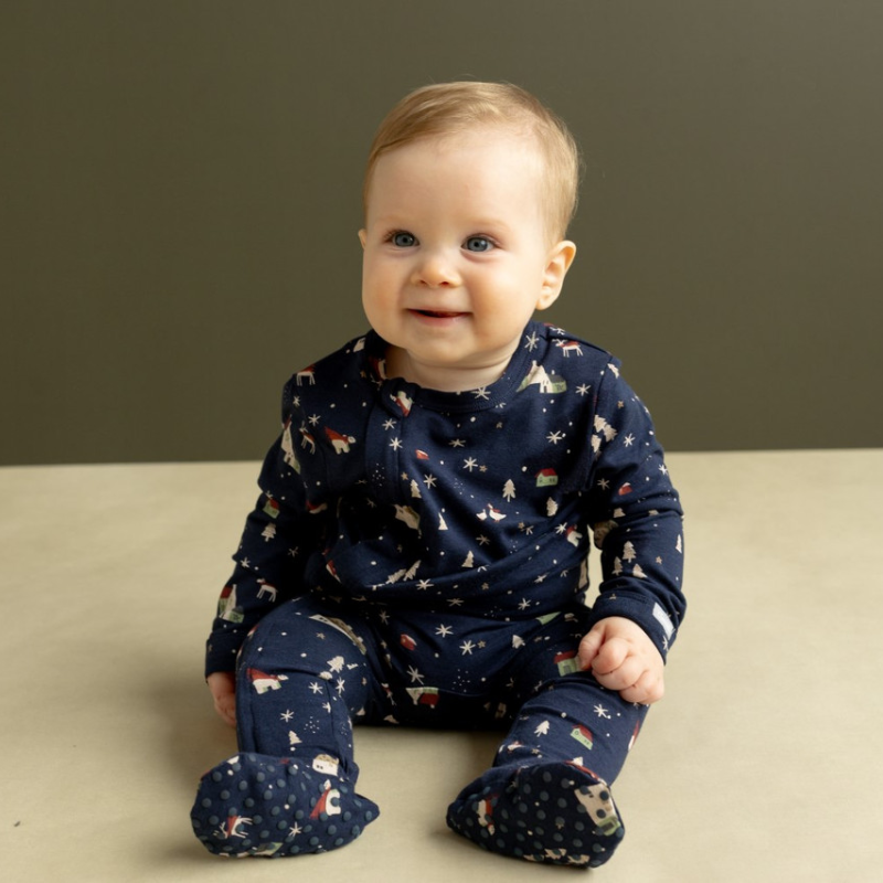 Holiday Modal Zipper Footies