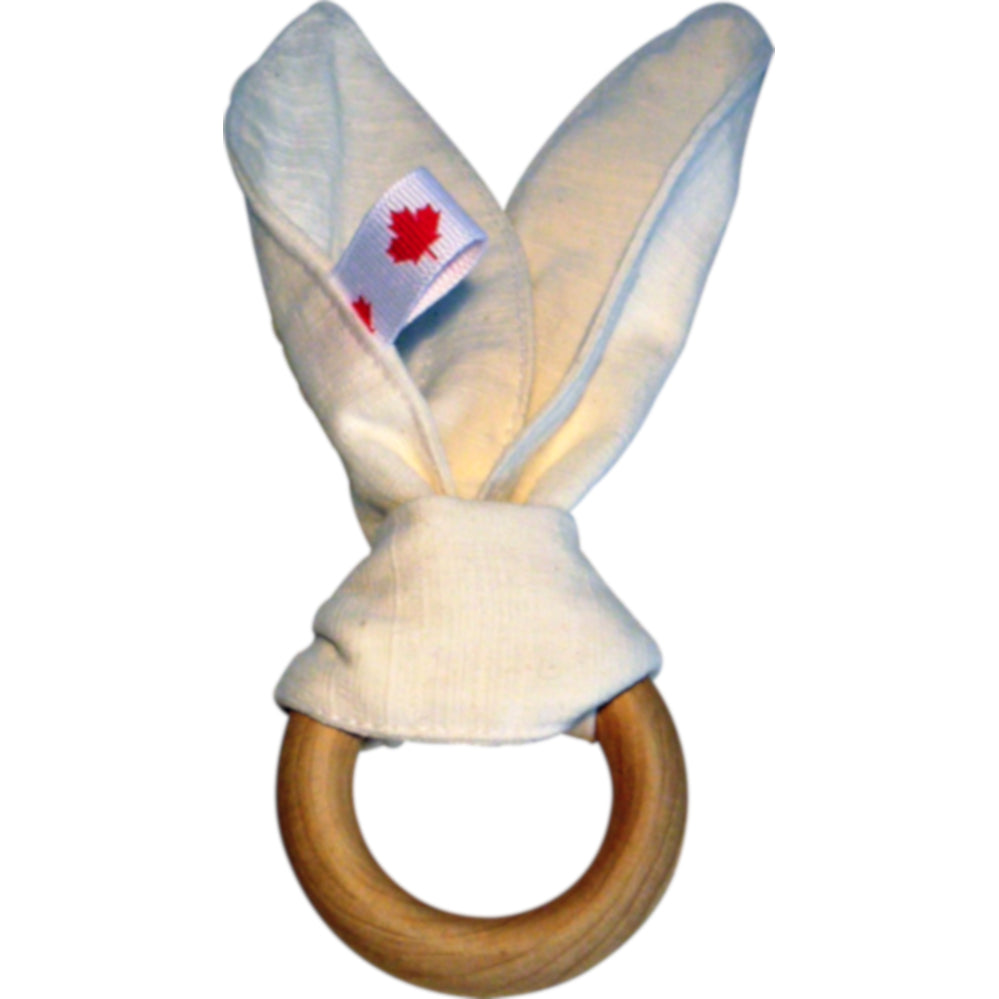 Bunny Ear Maple Teething Ring Organic
