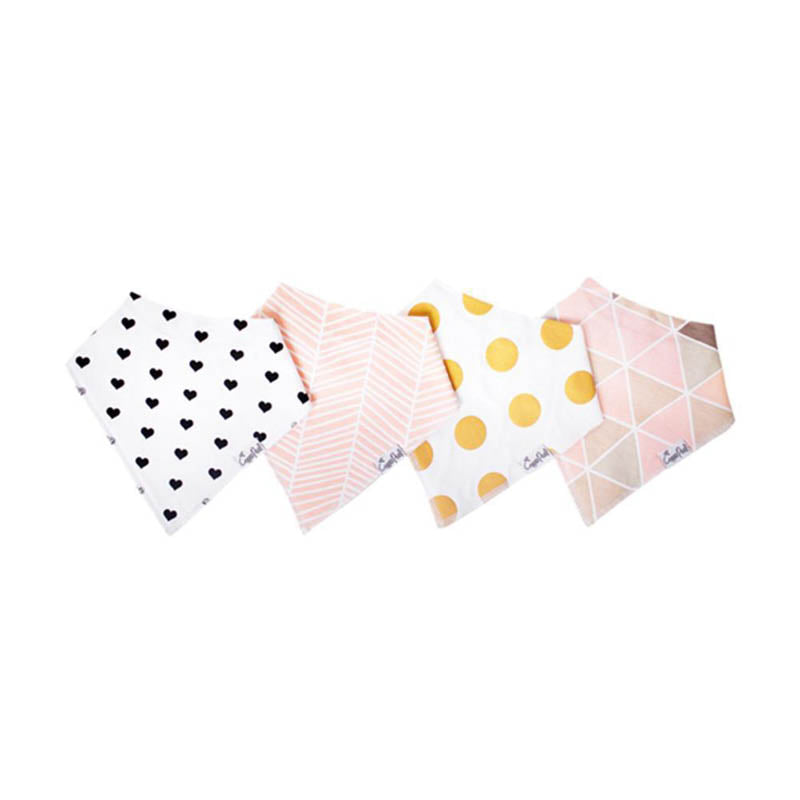 Bandana Drool Bibs - 4 Pack blush