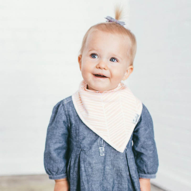 Bandana Drool Bibs - 4 Pack blush