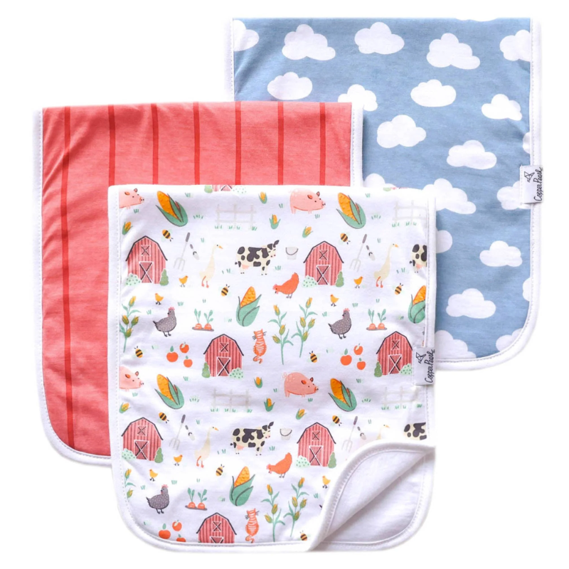 Premium Burp Cloths - 3 Pack