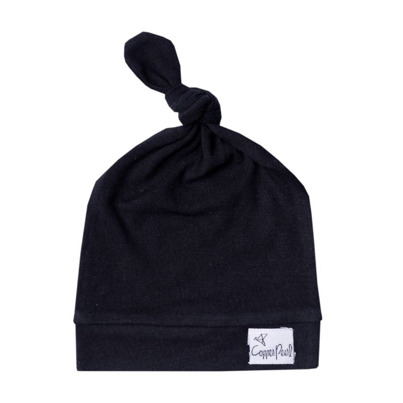Baby Top Knot Hats Midnight