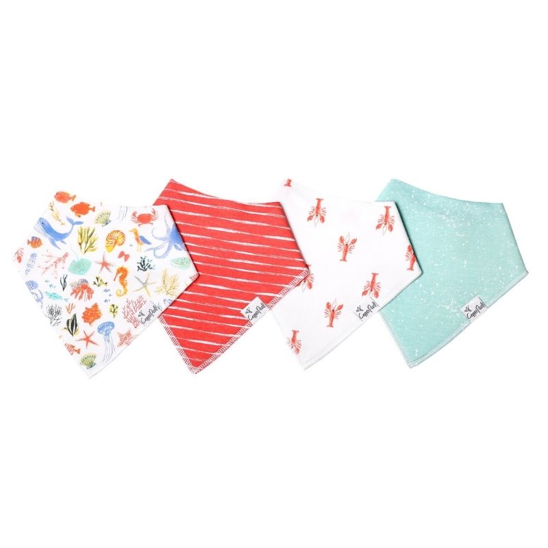 Bandana Drool Bibs - 4 Pack Nautical