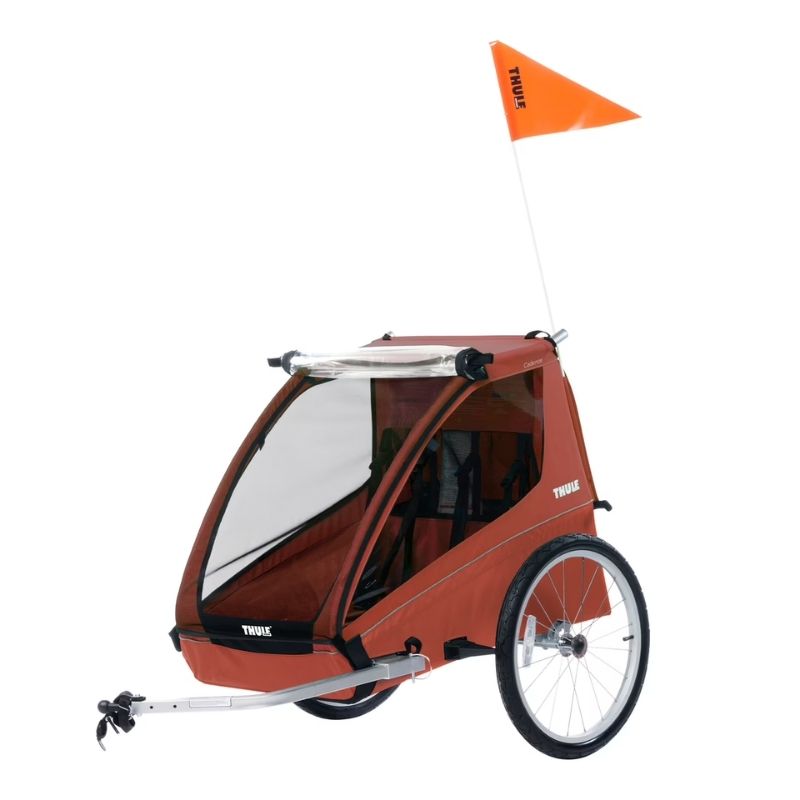 Cadence 2 Seat Bicycle Trailer Hot Sauce Red