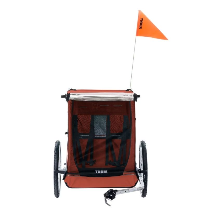 Cadence 2 Seat Bicycle Trailer Hot Sauce Red