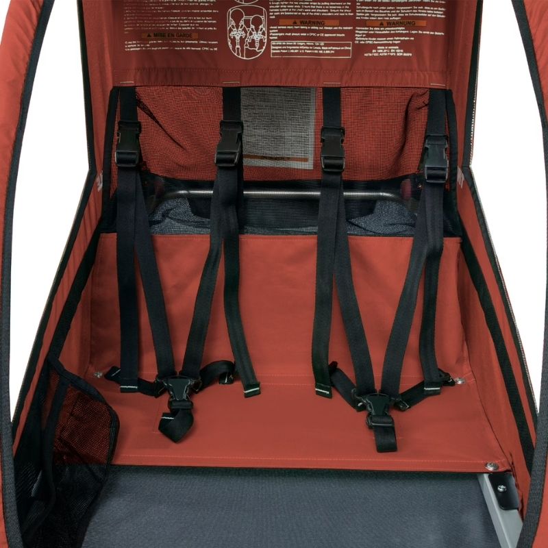 Cadence 2 Seat Bicycle Trailer Hot Sauce Red