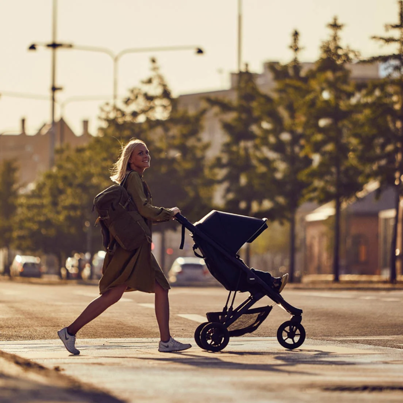 Poussette à ressort