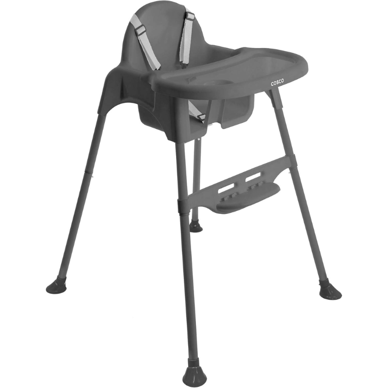 Chaise haute de cantine avec repose-pieds