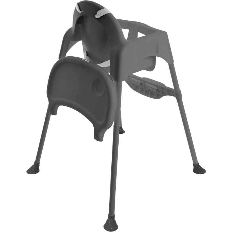 Chaise haute de cantine avec repose-pieds