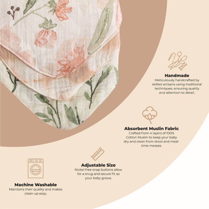 Muslin Bib Set - 3 Pack