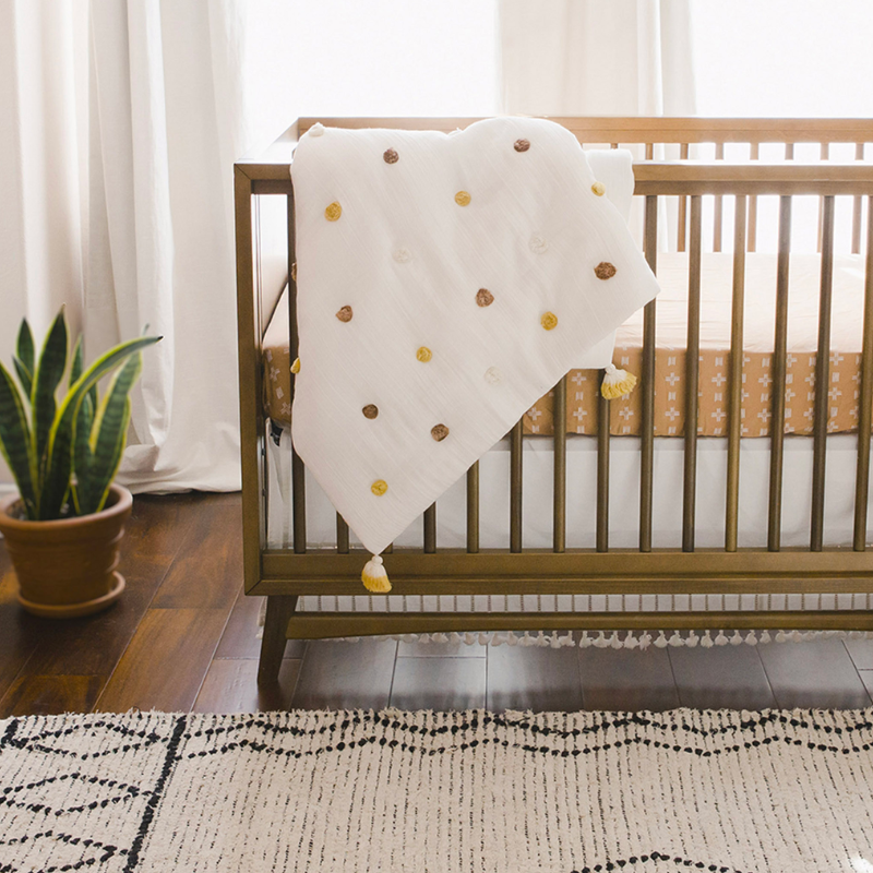 Pom Pom Quilted Baby Blanket