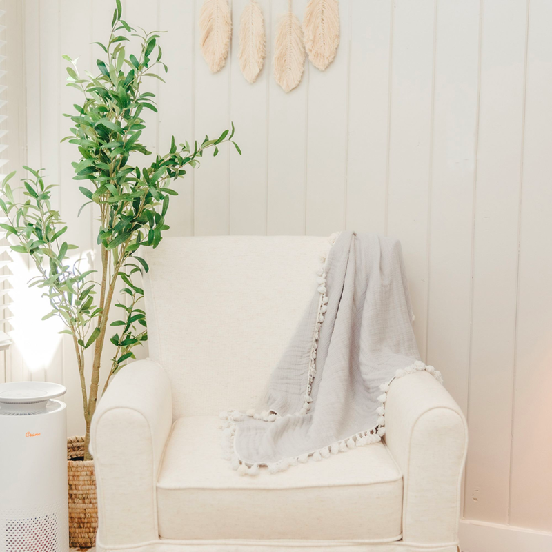 Tassel Muslin Blanket
