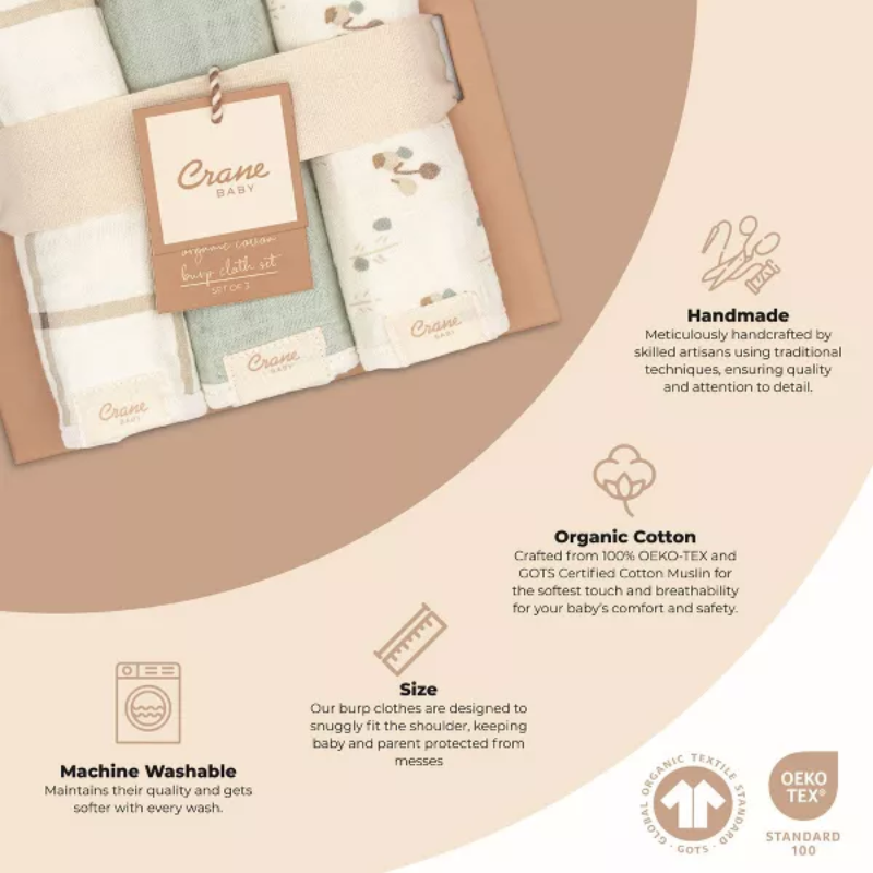 Burp Cloth Set - 3 Pack