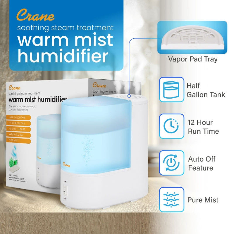 Warm Mist Humidifier With Vapor Pad Tray