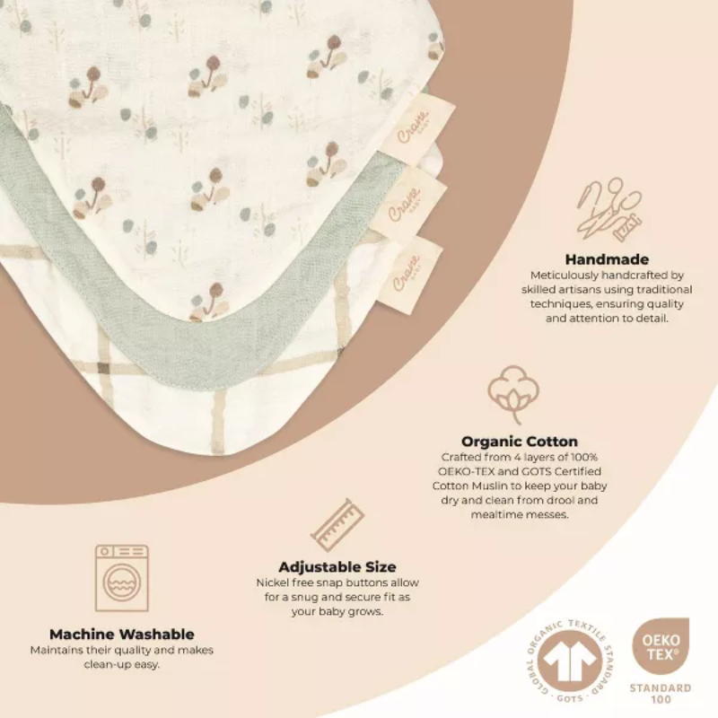 Muslin Bib Set - 3 Pack