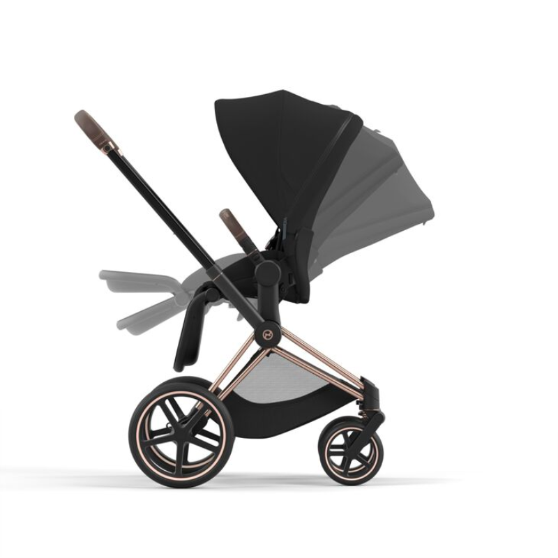 Black stroller clearance with gold wings