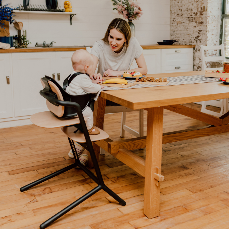 Lemo 3-in-1 High Chair + Training Tower Set - Sand Black