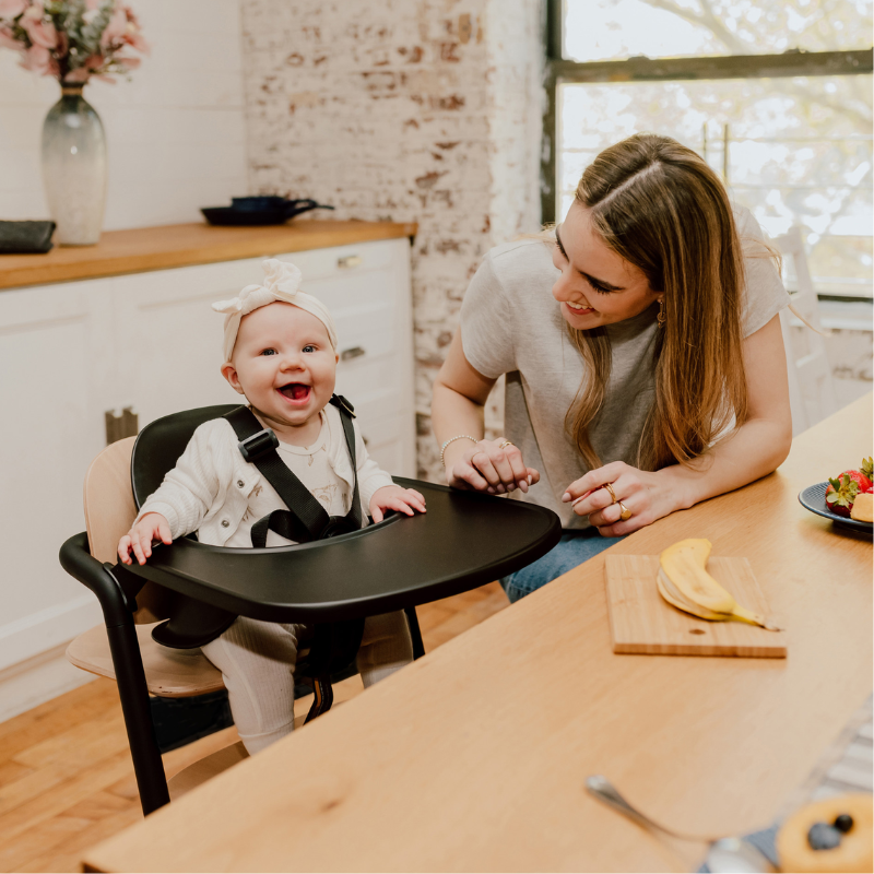 Lemo 3-in-1 High Chair + Learning Tower Set - Sand Black