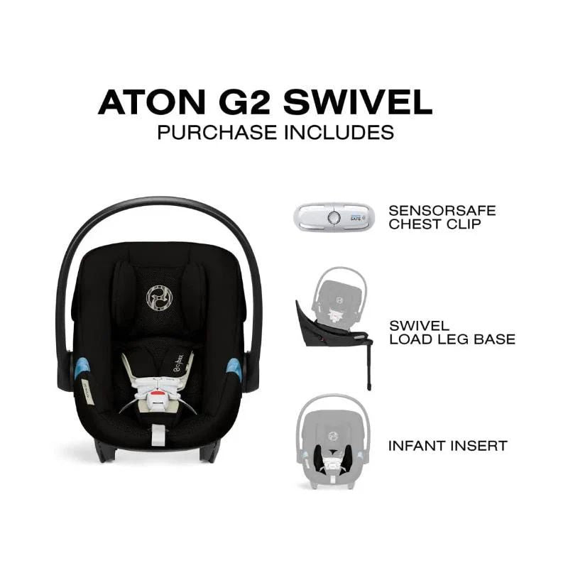 Gazelle S Full-Size Convertible Stroller + Aton G Swivel Infant Car Seat (2026) Travel System