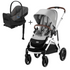 Gazelle Stroller + Cloud G Lux Infant Car Seat - Lava Grey Bundle