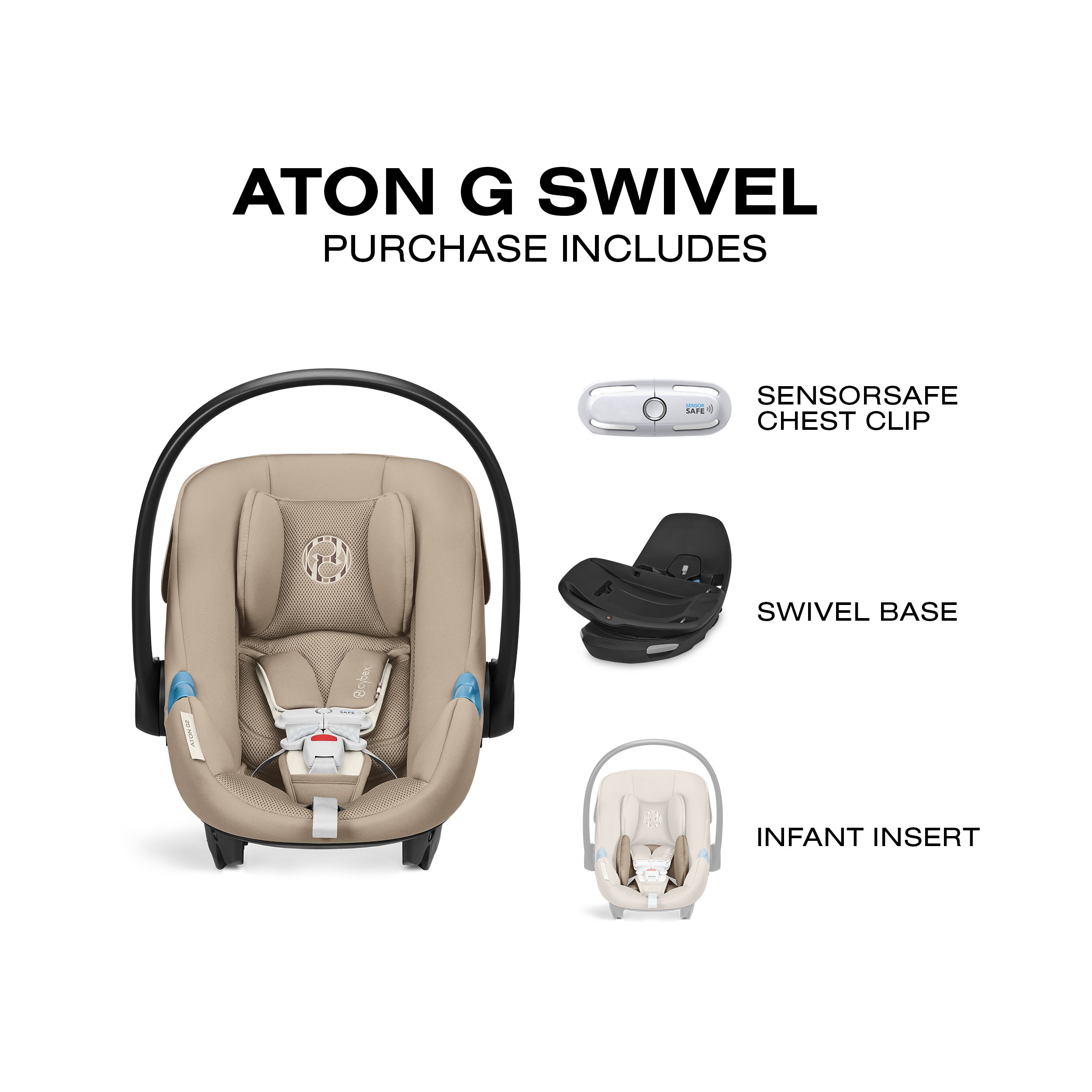 cybex aton g safety rating Aton G Swivel SensorSafe Infant Car Seat (2026) – Snuggle Bugz