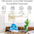 Ultrasonic Cool Mist Humidifier Blue & White Droplet