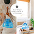 Ultrasonic Cool Mist Humidifier Blue & White Droplet