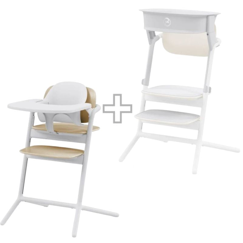 Lemo 3-in-1 High Chair + Training Tower Set - White