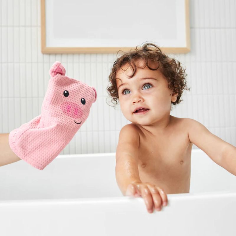 Animal Bath Mitt Parker Pig