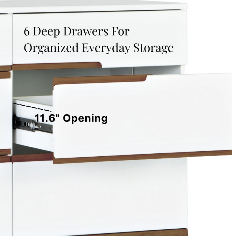 Bliss 6-Drawer Nursery Dresser