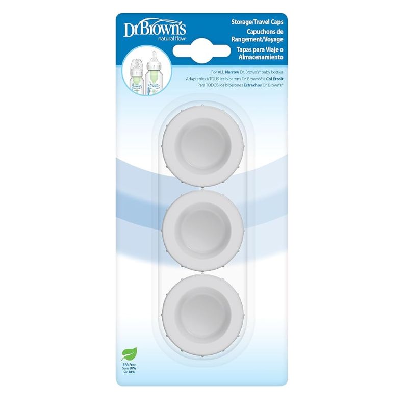 Natural Flow Standard Storage Travel Caps Replacement - 3 Pack