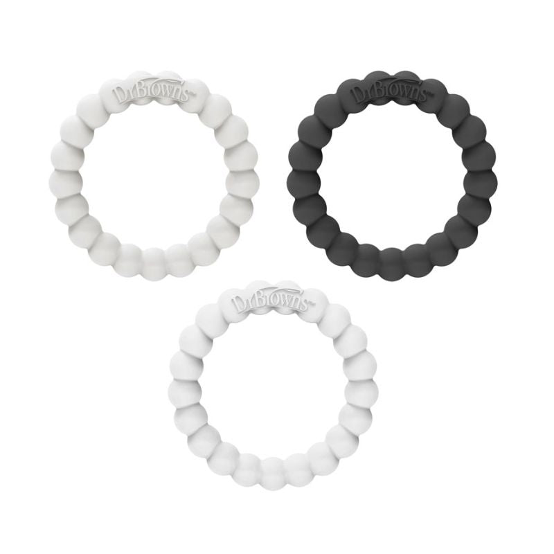 Beaded Teether Rings Black
