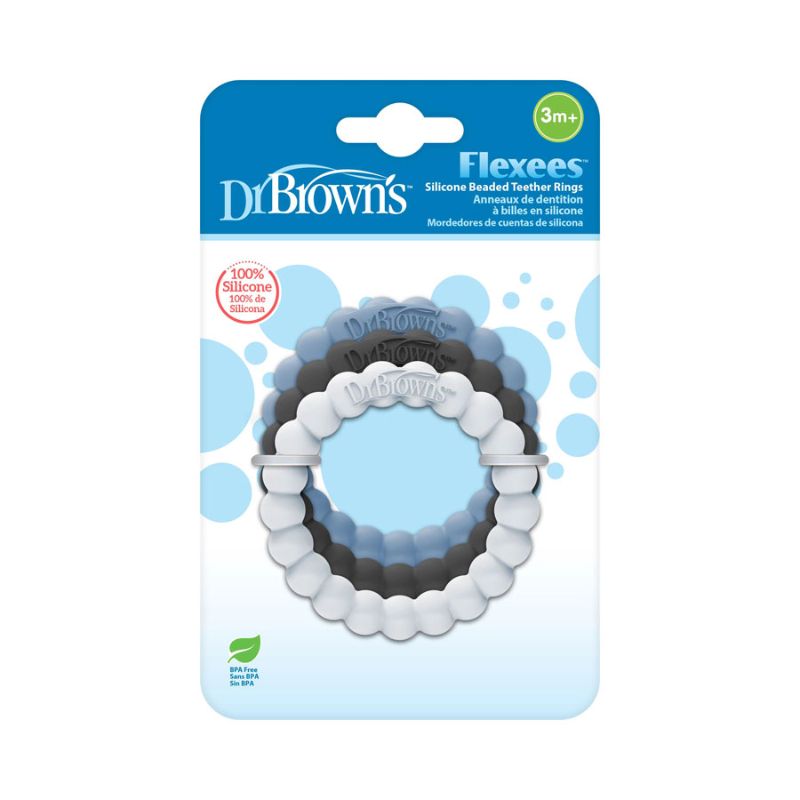 Beaded Teether Rings Blue