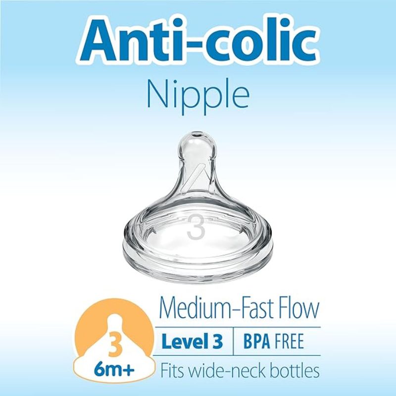 Natural Flow Anti-Colic Options+ 11 oz Wide-Neck Baby Bottle - 2 Pack
