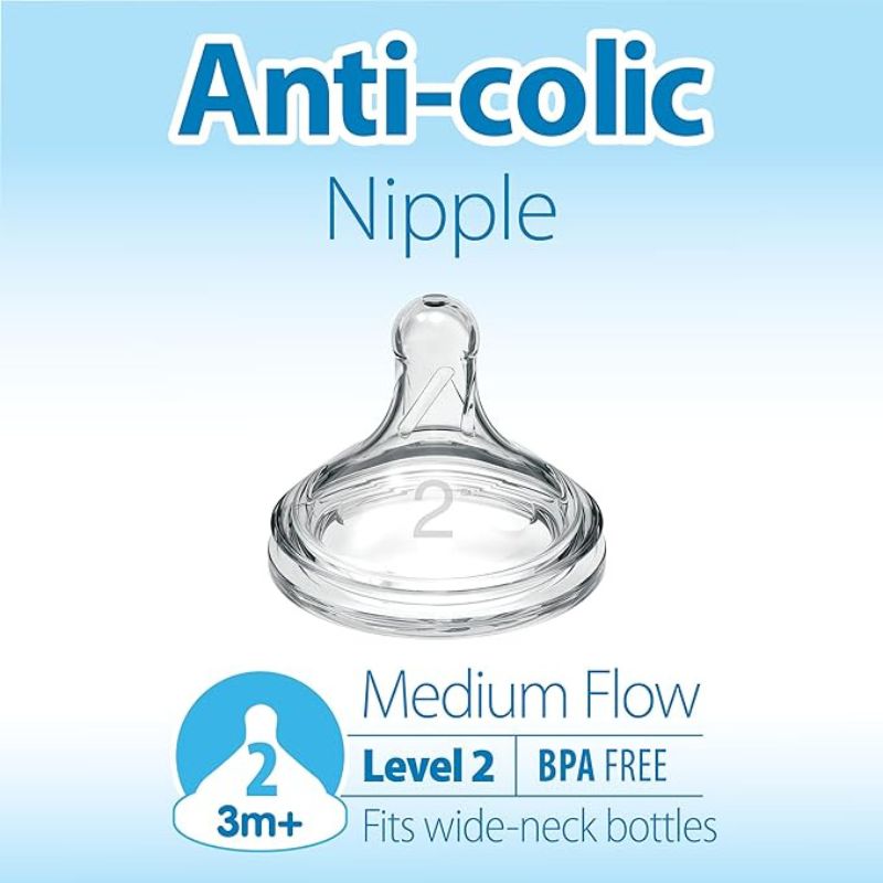 Natural Flow Anti-Colic Options+ 11 oz Wide-Neck Baby Bottle - 2 Pack