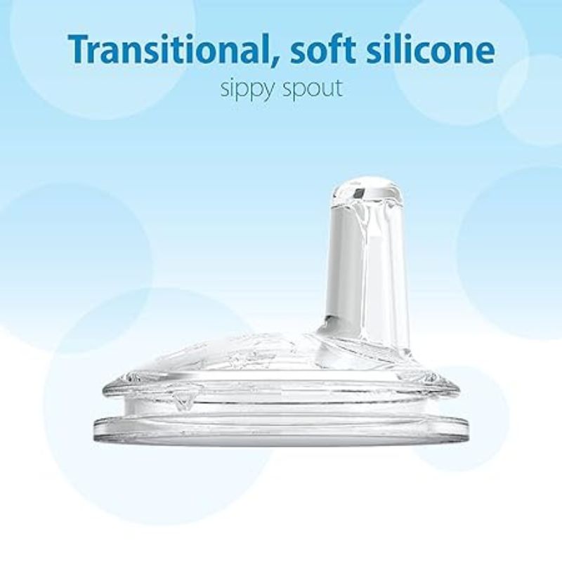 Milestones Wide-Neck Sippy Bottle with 100% Silicone Handles