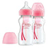 Options+ Wide Neck  9oz Bottle - Pink (2 Pack)