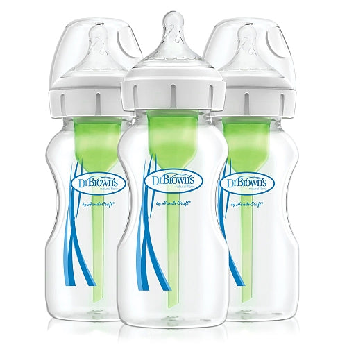 Options+ 9oz Wide-Neck Bottle Polypropylene - 3pk
