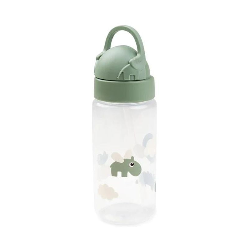 Straw Bottle Croco Green