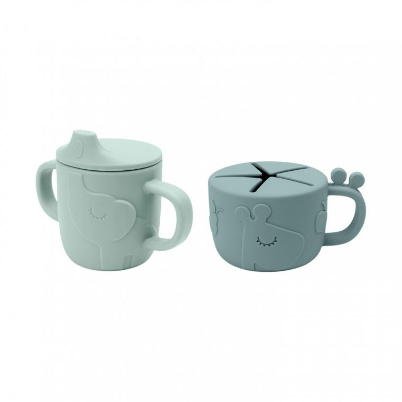 Spout and Snack Cup Set Blue