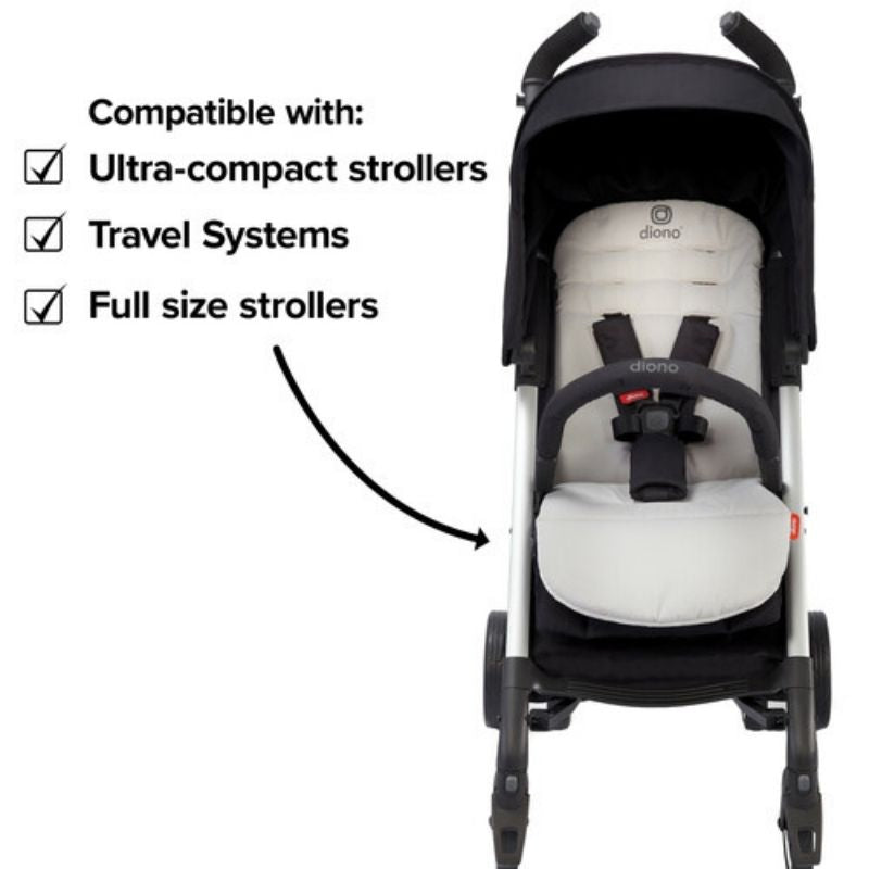 Reversible Stroller Comfort Liners Light Grey