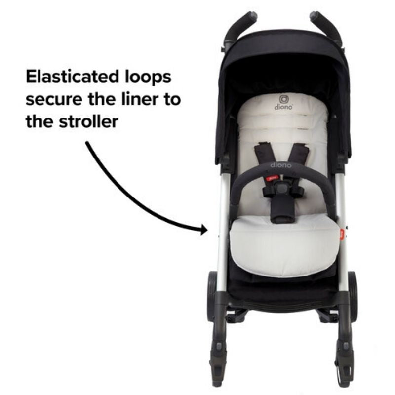 Reversible Stroller Comfort Liners Light Grey