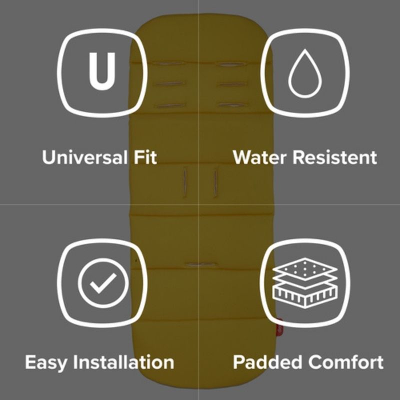 Reversible Stroller Comfort Liners Yellow Sulphur