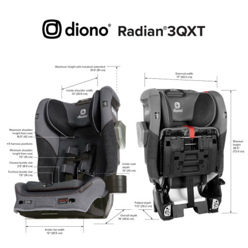 Radian 3 QXT All-In-One Convertible Car Seat Gray Slate
