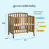 Dylan Folding Portable 3-in-1 Mini Crib