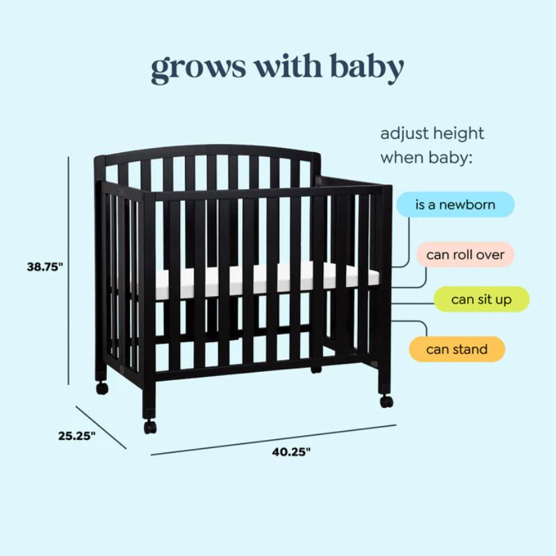 Dylan Folding Portable 3-in-1 Mini Crib