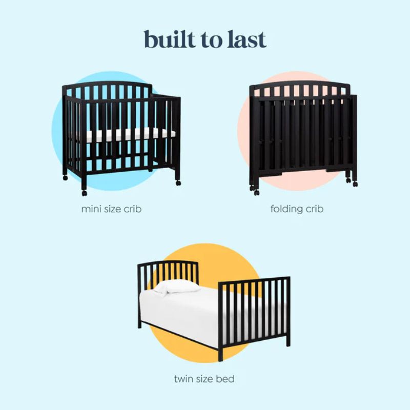 Dylan Folding Portable 3-in-1 Mini Crib