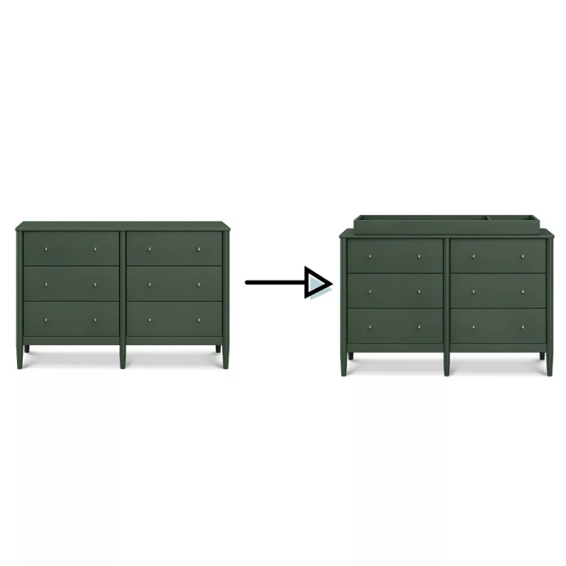 davinci forest green dresser DaVinci Charlie 3-Drawer Dresser main image 1